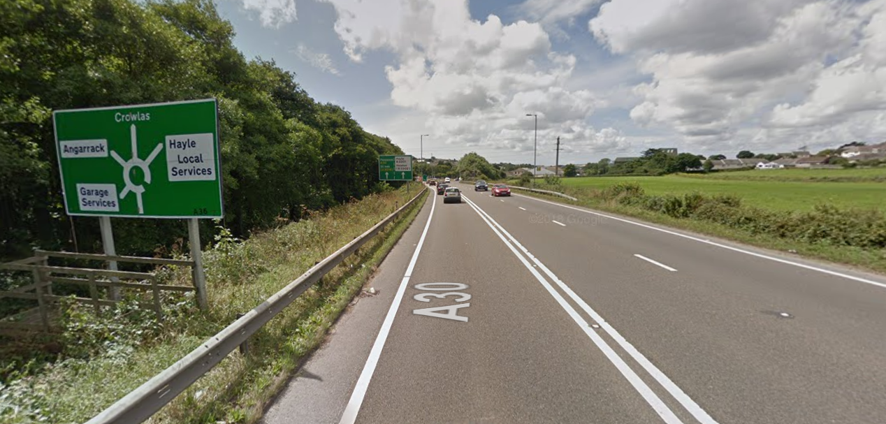 Stretch of A30 closed in west Cornwall following crash News